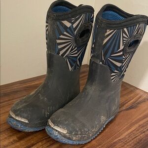 Kids Rain & Snow Boots - Black and Blue